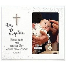 Malden International Designs 4x6 My Baptism Sentiment Picture Frame White MDF Wo
