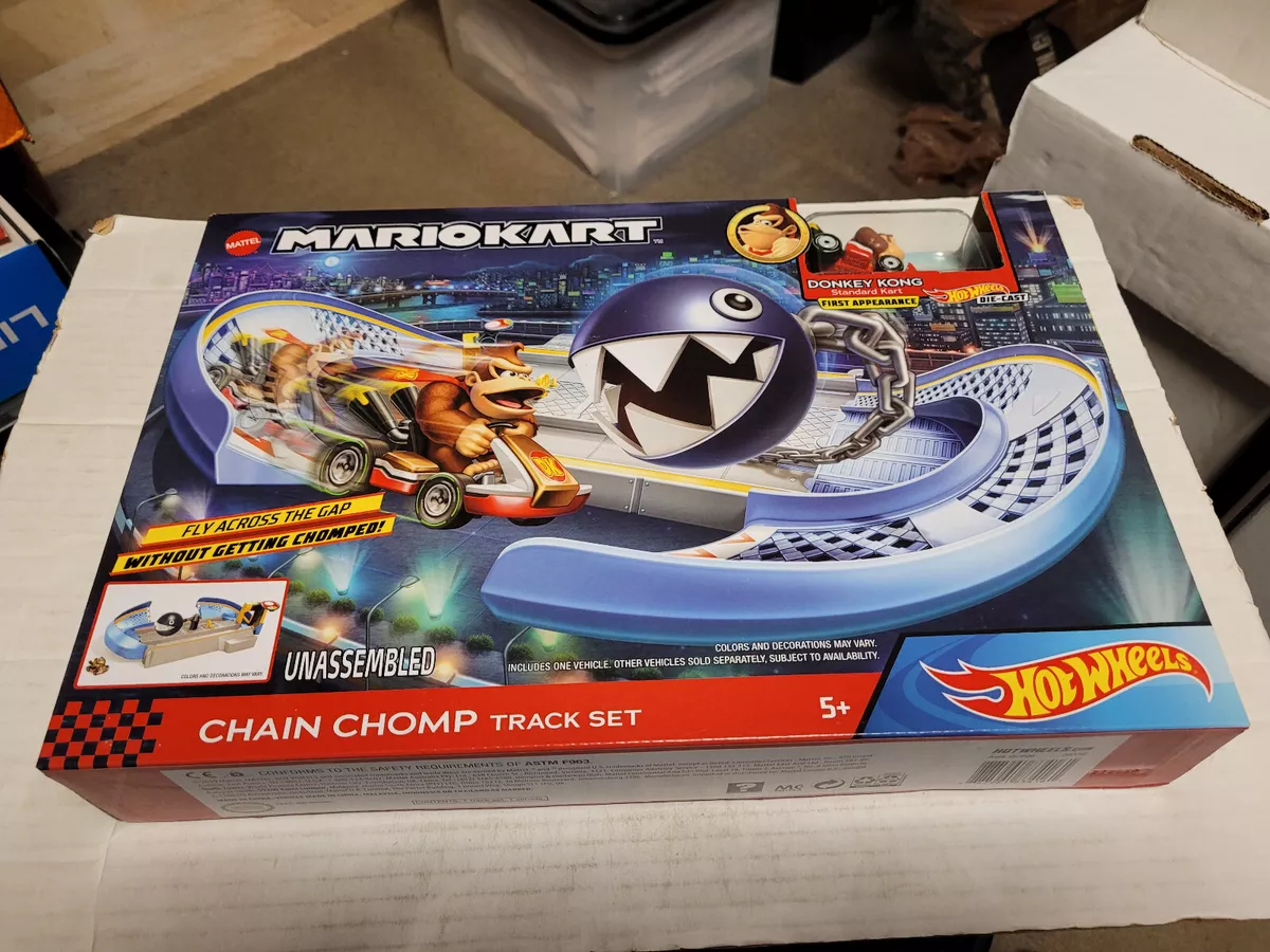 Hot Wheels Mario Kart Chain Chomp Track Set NEW SEALED by Mattel