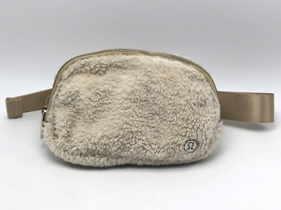 Lululemon White Fuzzy Fanny Pack Waist Everywhere Fleece Belt Bag