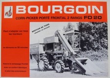 prospectus brochure BOURGOIN corn picker porté frontal 2 rangs FD 20