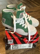 Vision Street Wear Sneakers Suede Hi Top Green Men’s Size 3 US / Women’s 4.5 NOS