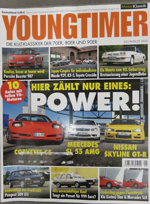 Youngtimer Juli August 2022 Porsche Mazda Toyota Manta Nissan Corvette Peugeot