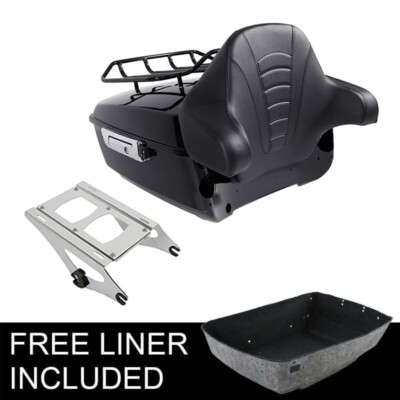 King Trunk Top Rack Mounting Backrest Fit For Harley Touring Electra Glide 14-up