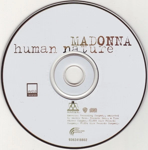 MADONNA CD Human Nature 9 TRACK Australian Pressing 1995 MINT / UNPLAYED Ver.#2 - Image 4 of 4