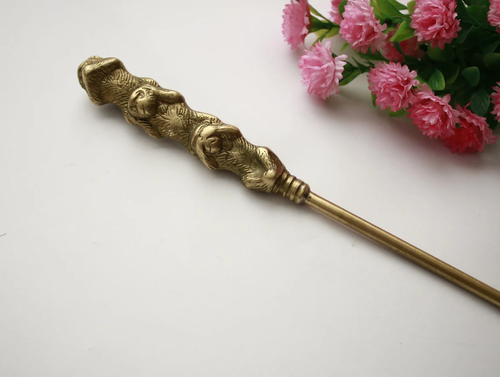 Shoe Horn Handmade Brass 3 Monkey Figure Long – Luxury and Functional Decor - Picture 3 of 5