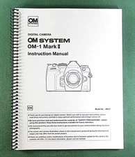 Olympus OM-1 MKII Instruction Manual:  566 Pages & Protective Covers!