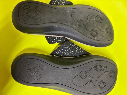 CLIFFS BY WHITE MOUNTAIN THONG SANDALS WOMANS SZ 11 BRAND NEW BLACK COMFORT FOAM - Picture 8 of 8