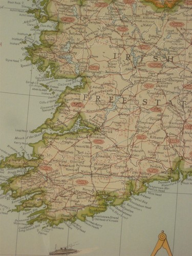 1937 King George VI Coronation Map BRITISH ISLES IRISH FREE STATE England Wales - Picture 7 of 10