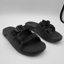 Chaco Sandals Chillos Slide Black Outdoor Buckle Adjustable Flip Flops Youth 4