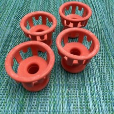 4 Clairol Lock n Roll Replacement Hot Curlers Rollers Spoolies Coral Pink