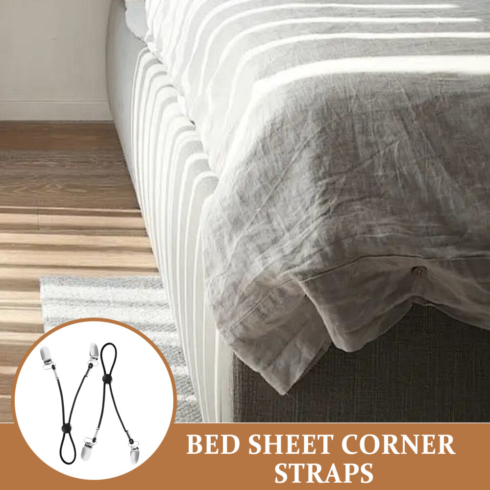 2pcs Bed Sheet Clips Straps Nonslip Fitted Sheet Holder eBay