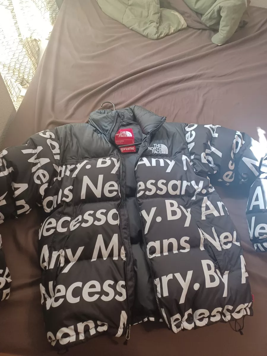 Supreme x The North Face By Any Means Nessasary Nuptse Jacket Black