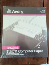 Avery 4165 Printer Paper Continuous Sheets Computer 250 Pages 8.5 x11