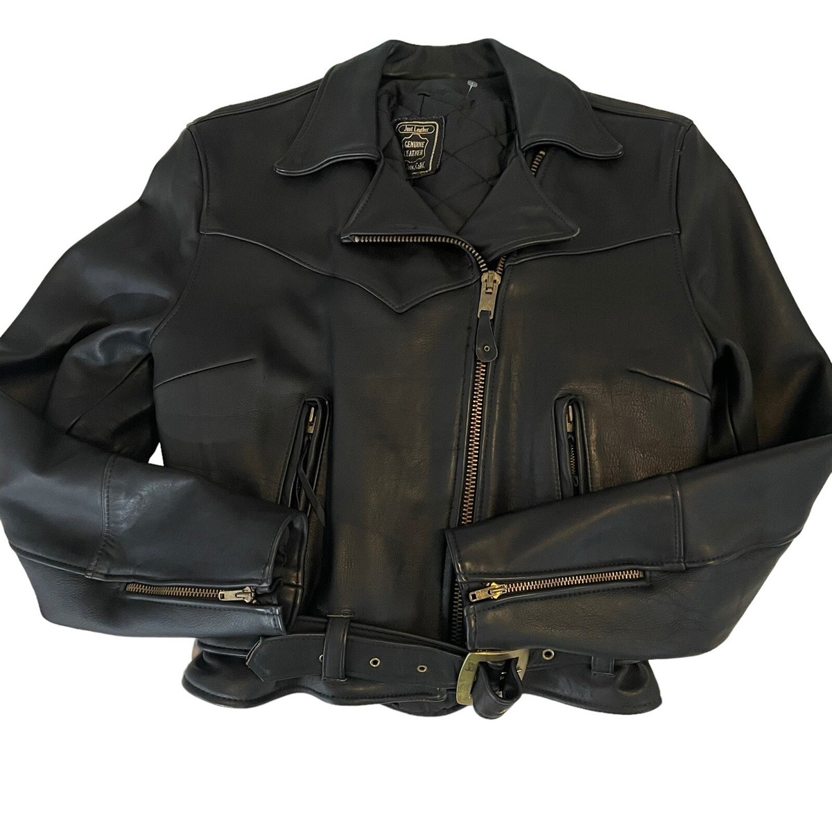 Just Leather San Jose CA Biker Jacket Women's Size 16 Black