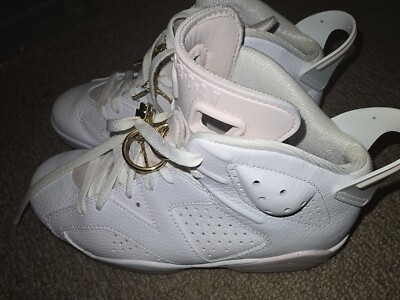 WMNS Air Jordan 6 Retro 'Gold Hoop Rings' White Gold Pink- Size
