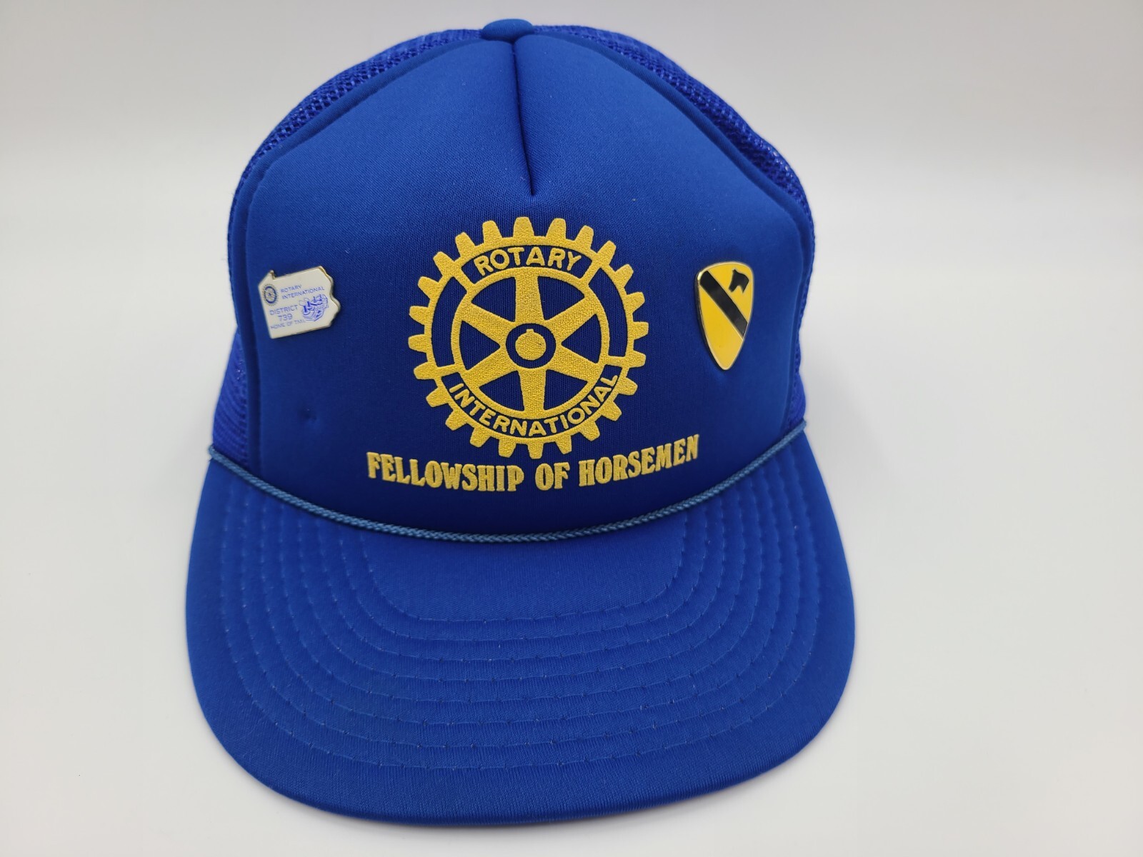 Vintage Rotary International Fellow of Horsemen Mesh Trucker Snapback Hat Cap