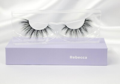 Premium Faux Nerz Streifen Wimpern Stil 'REBECCA' - Wiederverwendbare falsche Wimpern bis zu 15x 