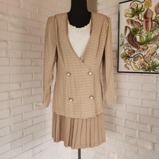 Vtg 90s Set, Jacket  Skirt, Matching, Brown, Preppy, School, Clueless