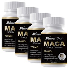 Organic Maca Root Capsules Male Enhancing, Peruvian Maca Extract for Men 120pcs