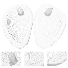 1 Pair Silicone Forefoot Cushion Pads Skid Resistant Gel Flops Insole