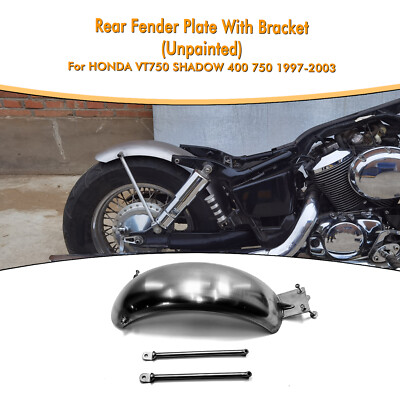 Honda Shadow 400 750 Motorcycle Rear Fender Plate Cover W/ Bracket