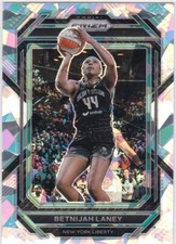 2023 PANINI WNBA PRIZM SILVER CRACKED ICE PRIZM #7 Betnijah Laney - New York