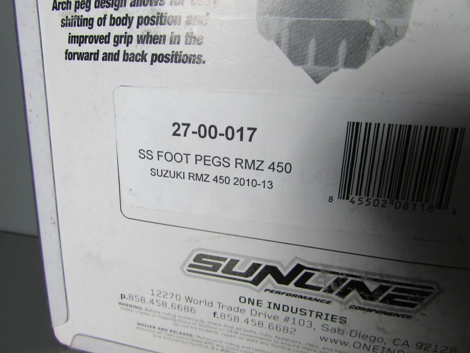 NUEVO - estriberas Suzuki RMZ450, RMZ 450 2010-2013, Sunline 27-00-017 Foto 4 de 4