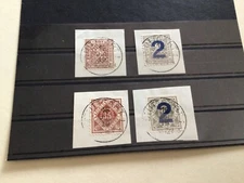 Wurttemberg used on piece  stamps A16494