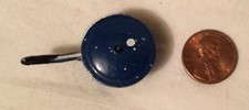 Miniature Dollhouse Accessory - Granite Ware Blue Kitchen Kettle Pan Pot Covered