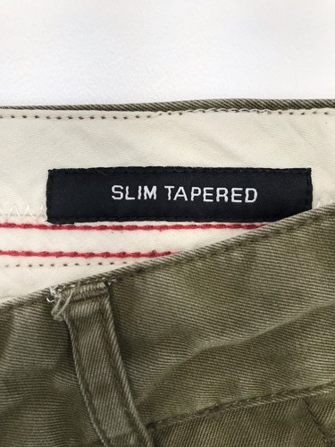 Pantalones chinos Bossini ajustados cónicos para hombre verde caqui talla real 32 x 31 - Imagen 7 de 8