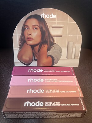 Rhode Skin Tinted Lip Peptide 4pc Raspberry , Espresso, Toast , Ribbon     