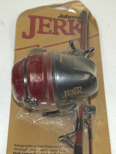 ¡¡Nuevo!! ¡¡Sellado!! CAÑA DE PESCAR Y CARRETE JOHNSON "The Jerk" de colección #J655 (¡Hecho en EE. UU.!!) - Imagen 2 de 5