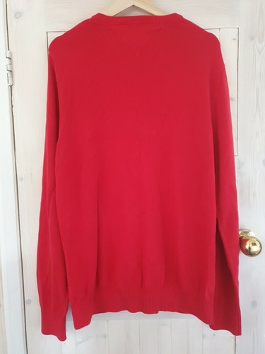 Vintage TOMMY HILFIGER Red Casual Pullover Jumper Size Mens Large - Picture 5 of 5