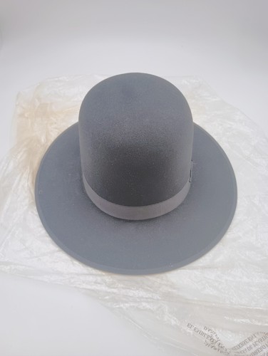 STETSON XXXX 7 AMISH BLACK AMERICAN BUFFALO COLLECTION BOUND B LONG OVAL HAT