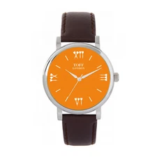 Toff London TLWS-30720 Ladies Orange Darts Batons Watch