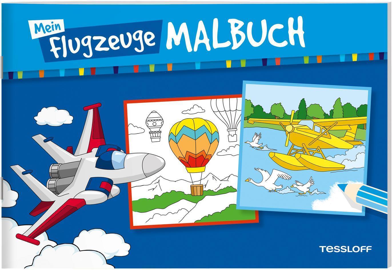 Thumbnail - Mein Flugzeuge-malbuch: Malspaß Für Kinder Ab 5 Jahren, Peter Braun