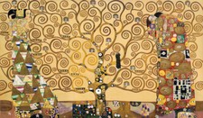 QUADRO STAMPA SU TELA CANVAS - klimt - l' albero della vita - classico moderno