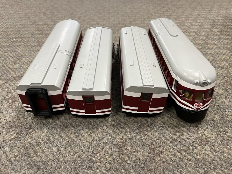 + MTH O Scale Premier Red Arrow Lines 4-Car Liberty Liner Set PS.2 20 ...