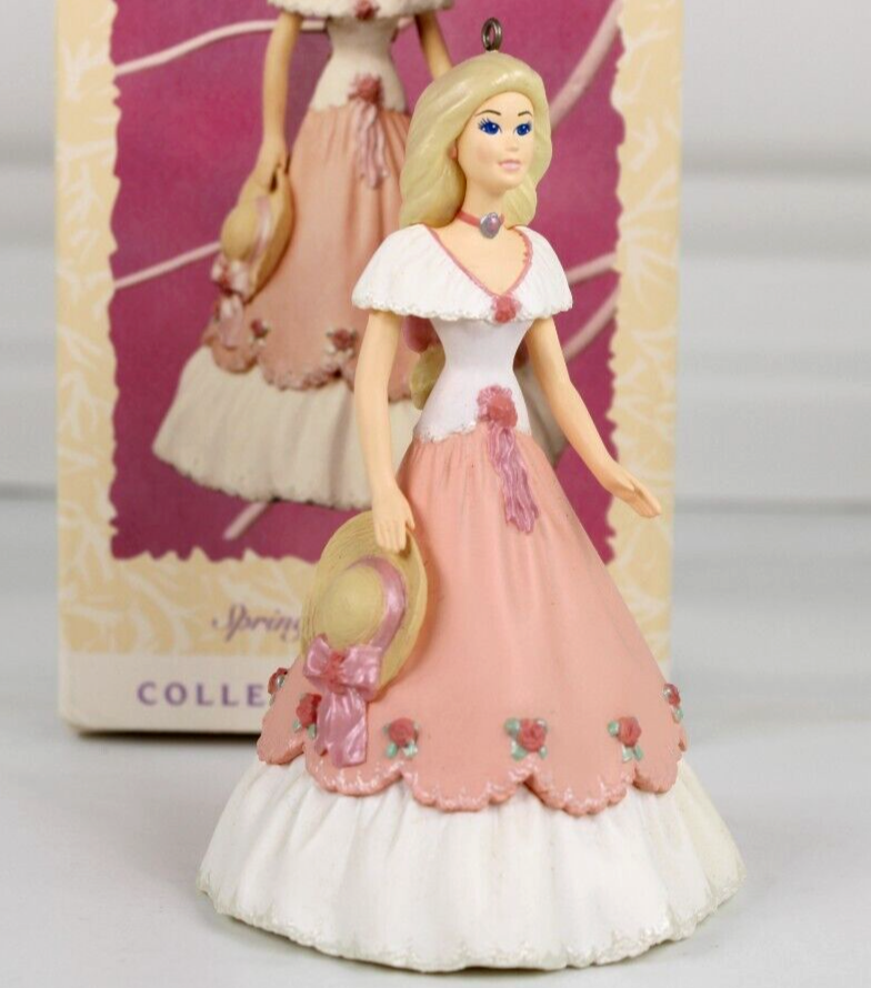 1997 Vintage Hallmark Springtime Barbie Ornament - 3rd in Series, Collectible Spring-Themed Decor