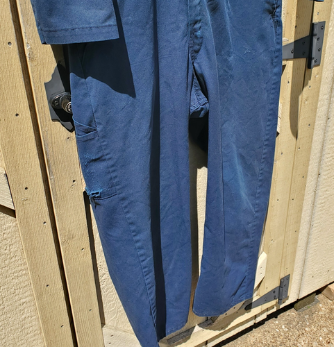 US Navy Coveralls Boat Pilot Work Uniform Pants Blue Size 44 Reg Snap Front - Picture 3 of 12