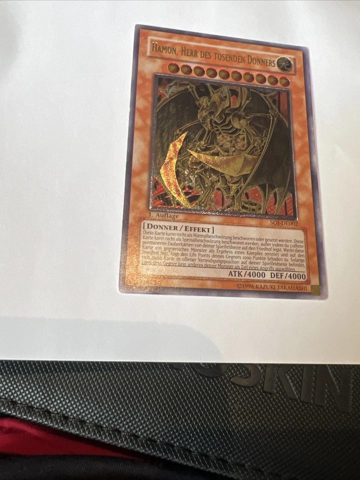 Yugioh HAMON, HERR DES TOSENDEN DONNERS , soi-de002 ULTIMATE Rare 1st - Bild 2 von 4