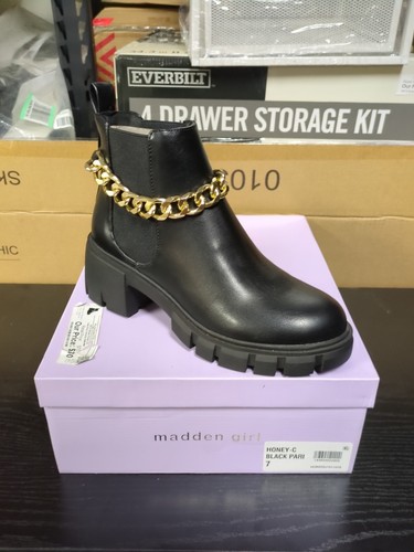 Madden Girl Honey-C Chelsea Boot, Women's Size 7 M, Black NIB MSRP $89 - Picture 2 of 3