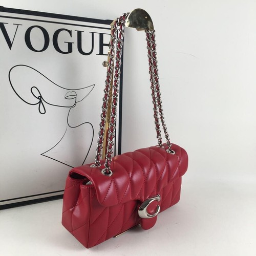 COACH CP150 Red Tabby Shoulder Bag 26 Leather Outlet - Picture 2 of 5