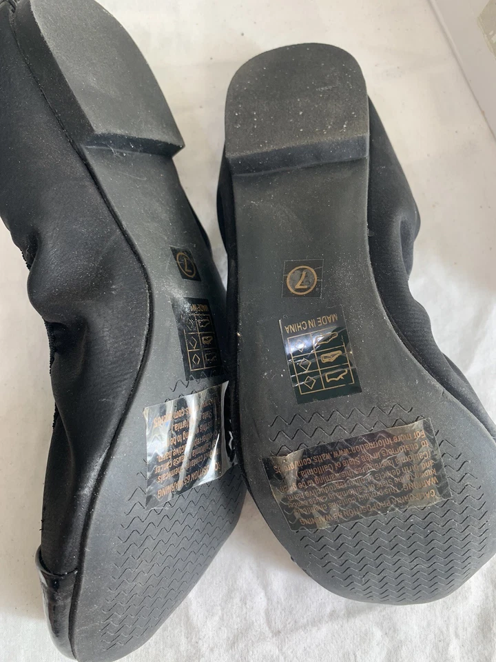 Zapatos sin cordones de ballet negros Cape Robbin Penny para mujer talla 7 Foto 2 de 4