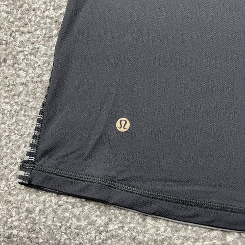 Lululemon Shirt Womens Size 6 Black Gray Get Sweat Sleeveless Run Gym Yoga Sport - Picture 8 of 14