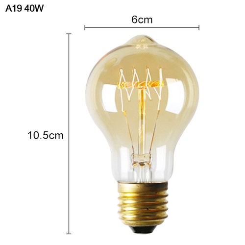 Ball light Screw connector Edison Lamp Vintage Retro Bulb Glass Filament - Picture 17 of 28
