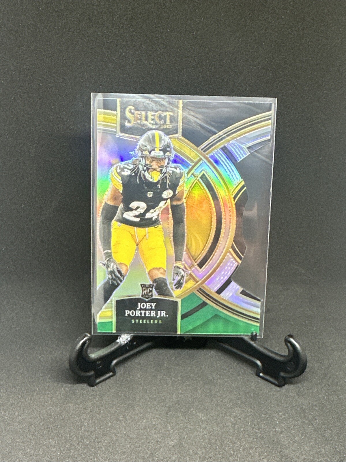2023 Panini Select - Premier Level #179 Joey Porter Jr. (RC)green/Black Die Cut