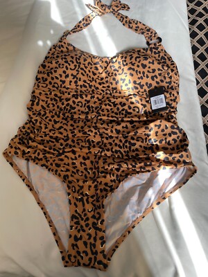 Brand New Avenue Women's Swimming Suit Halter One Piece size 18W NWT