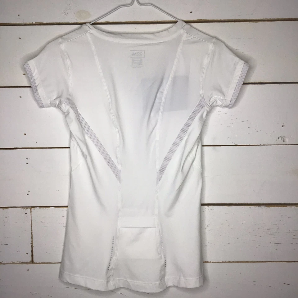 Nueva Camisa Gore Running Wear Air 2.0 DAMA, Rayas Blancas/Rosa Caliente, Para Mujer X-Pequeña Foto 2 de 4