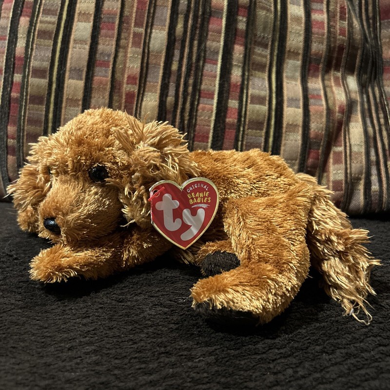 Ty Beanie Baby FITZ Irish Setter Dog Plush Toy With Tag